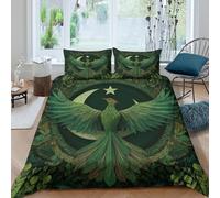 kaiyun Phoenix, Crescent Moon And Star Patterns Duvet Cover Set - Bedding Bed Set Printed Patterned with Pillowcases, Soft Microfiber Quilt Covers Super King（260x220cm）
