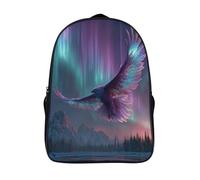 kaiyun Phoenix in The Aurora Sky, Brilliant Stardust Childrens Premium Backpack School Rucksack Travel Bag Boys Girls with Side Mesh Pocket And Zipped Pocket 16 inch