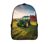 kaiyun Picturesque Farm Boys Girls Babies Toddler Backpack Side Hidden Pockets,Tractor,with Adjustment Buckle Kids Travel Bag For, 16 inch