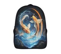 kaiyun Pisces Boys Girls Babies Toddler Backpack Side Hidden Pockets,Spectacular Background,with Adjustment Buckle Kids Travel Bag For, 16 inch