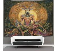 kaiyun Portrait of The Deer Goddess Tapestry Bedroom Aesthetic - Indie Wall Room Decor Wall Hanging,Wall Art 100cmx150cm