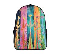 kaiyun Praying Mantis Backpack School Bags Kids,for Girls,Boys Gouache Art Bookbag for Elementary,Children's Rucksack 16 inch