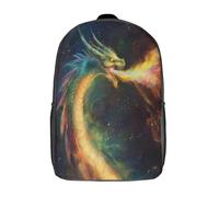 kaiyun Rainbow Dragon Boys Girls Babies Toddler Backpack Side Hidden Pockets,Flying Under The Stars,with Adjustment Buckle Kids Travel Bag For, 17inch