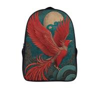 kaiyun Red Phoenix Spreading Its Wings Kids Children's School Backpack Bookbags Casual Travel Rucksack Boys Girls Large Capacity Daypack 16 inch