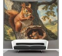 kaiyun Red SquirrelTapestry Acorn Wall Hangings Living Room Decorative for Bedroom 70cmx100cm