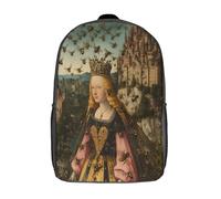 kaiyun Renaissance Painting Backpack Rucksack Lightweight with Bees Queen Castle School Bag for Boys And Girls Kids Bags Christmas,Back to School Gift,17inch