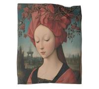 kaiyun Renaissance Style Home Use Bedding 3D Beautiful Woman Digital Printed Plush Bed Blanket Boys And Girls Sofa Throws 40x50inch(100x130cm)