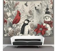kaiyun Retro Winter Aesthetics, Festive Patterns Decor Tapestry, Wall Art Tapestries Wall Hangings for Living Room Bedroom Dorm 180cmx230cm