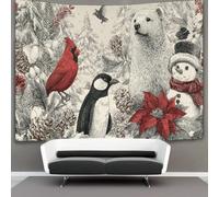 kaiyun Retro Winter Aesthetics, Festive Patterns Decor Tapestry, Wall Art Tapestries Wall Hangings for Living Room Bedroom Dorm 70cmx100cm