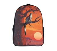 kaiyun Ring-tailed Lemur Perched in An Ancient Baobab Tree Kids Children's School Backpack Bookbags Casual Travel Rucksack Boys Girls Large Capacity Daypack 16 inch