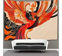 kaiyun Rising in Flames Tapestry Wall Hanging Phoenix Art for Bedroom Living Room Dorm Decor 180cmx230cm