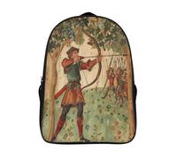 kaiyun Robin Hood Archery Backpacks Art 3D Printed Daypack for Boys Girls And Middle School Students 16 inch Large Capacity Bookbags