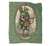 kaiyun Robin Hood Medieval Style Illustration Soft And Comfortable 3D Printed Throw Blanket for Kids Adults for Bed Sofa 40x50inch(100x130cm)