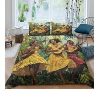 kaiyun Samba Song 3D Printed Dancing in The Jungle Duvet Cover Set,Microfibre Bedding Sets with Pillowcase Comforter Cover for Children Kids Boys Girls Double（200x200cm）