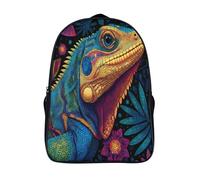 kaiyun Schoolbag Colorful Lizards Lightweight Backpack Teenagers Rucksack Bookbag Casual Daypacks with for Boys Girls 16 inch