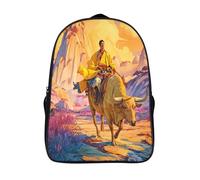 kaiyun Schoolbag Man Riding A Bull Lightweight Backpack Teenagers Rucksack 19th Century Korea Bookbag Casual Daypacks with for Boys Girls 16 inch