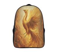 kaiyun Schoolbag Phoenix Rising from Flames Lightweight Backpack Teenagers Rucksack Complex Feather Texture Bookbag Casual Daypacks with for Boys Girls 16 inch