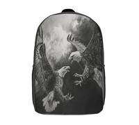 kaiyun Schoolbag Two Eagles Fighting in The Air Lightweight Backpack Teenagers Rucksack Bookbag Casual Daypacks with for Boys Girls 17inch