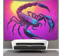 kaiyun Scorpion Decorations Tapestry Wall Hanging Pop Art 3D Printing Wall Blanket Wall Hanging Poster for Living Room Bedroom Dorm Decor 70cmx100cm
