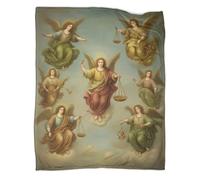 kaiyun Seven Angels Pattern Blanket Balance Incense Burner Novel Design Dormitory Soft Comfortable Fluffy Bedding Four Seasons 50x60inch(127x152cm)