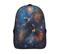 kaiyun Shaman Eagle Children School Backpack Flying in The Universe Bookbags Casual Travel Rucksack Boys Girls Large Capacity Daypack 16 inch