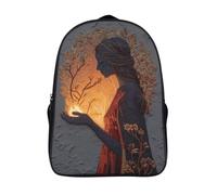 kaiyun She Holds The Light Backpack School Bags Kids,for Girls,Boys Bookbag for Elementary,Children's Rucksack 16 inch