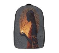 kaiyun She Holds The Light Teenagers Backpack Middle School Students Bookbag Outdoor Daypack 17inch