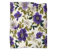 kaiyun Small Flowers, Purple, Violet Blanket, Perfect Sofa Bed Cover 50x60inch(127x152cm),soft And Comfortable to The Touch,suitable for Keeping The Whole Family Warm