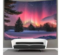 kaiyun Snow And Pine Trees Tapestry Aurora Borealis Wall Hanging Tapestries for Bedroom Living Room Apartment Dorm Decorations Wall Art Decor 100cmx150cm
