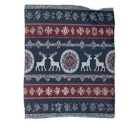 kaiyun Snowflake Patterns Blanket 3D Winter Festive Knit Design Printed Throws Suitable Teens Adults Soft Plush Suitable for Holiday Bed Sofa 50x60inch(127x152cm)