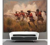 kaiyun South American Soldiers in The Early 19th Century, Battlefield Scene Decorations Tapestry 3D Printing Wall Blanket Wall Hanging for Living Room Bedroom Dorm Decor 150cmx200cm