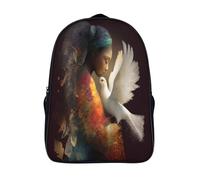 kaiyun Spirit Guide with Dove Backpacks 3D Printed Daypack for Boys Girls And Middle School Students 39x29x16cm Large Capacity Bookbags