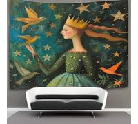 kaiyun Stars, Prince, Birds Decorations Tapestry Cartoon 3D Printing Wall Blanket Wall Hanging for Living Room Bedroom Dorm Decor 180cmx230cm