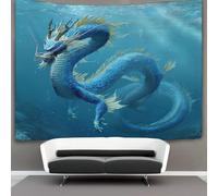 kaiyun Tapestry A Giant Dragon Swam in The Sea Wall Hanging Tapestries for Bedroom Living Room Apartment Dorm Decorations Wall Art Decor 150cmx200cm