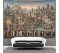 kaiyun Tapestry Ancient City of Rome, Medieval European Cathedrals Wall Hanging Tapestries for Bedroom Living Room Apartment Dorm Decorations Wall Art Decor 70cmx100cm