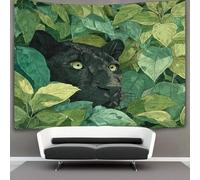 kaiyun Tapestry Leopard Peeks Out from behind Dense Jungle Foliage Wall Hanging Tapestries for Bedroom Living Room Apartment Dorm Decorations Wall Art Decor 130cmx150cm