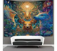 kaiyun Tapestry The Forest Spirit Is Full of Love And Harmony Wall Hanging Tapestries for Bedroom Living Room Apartment Dorm Decorations Wall Art Decor 150cmx200cm