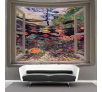 kaiyun Tapestry Wall Hanging A School of Small Fish Swims in An Empty Room Art for Bedroom Living Room Dorm Decor 70cmx100cm