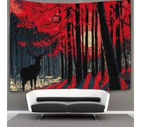 kaiyun Tapestry Wall Hanging Deer in The Forest Clearing Art for Bedroom Living Room Dorm Decor 70cmx100cm