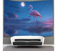 kaiyun Tapestry Wall Hanging Flamingos Stand on Rocks Under A Beautiful Blue Sky Art for Bedroom Living Room Dorm Decor 70cmx100cm