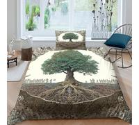 kaiyun The Conspiracy Theory Tree. Duvet Cover Set 3 Piece Bedding Set 3D Print Soft Microfibre Polyester Cover with Pillowcases, Quilt Cover Single（135x200cm）