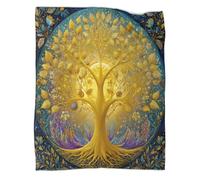 kaiyun The Cosmic Tree of Life, A Symbol of Growth And Abundance Blanket,Soft,Comfortable And Warm,3D Pattern,Suitable for Home And Camping,70x80inch(180x200cm)