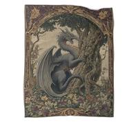 kaiyun The Dragon Coiled Beneath The Ancient Forest's Great Trees Pattern Blanket Novel Design Dormitory Soft Comfortable Fluffy Bedding Four Seasons 80x90inch(200x230cm)