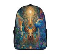 kaiyun The Forest Spirit Is Full of Love And Harmony, Shining Brightly Backpacks Kids Schoolbag with Adjustable Shoulder Strap Casual Daypack Sports Gym Outdoor 16 inch