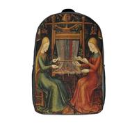 kaiyun The Fortunes Sitting at A Loom Teenagers Backpack Middle School Students Medieval Style Bookbag Outdoor Daypack 17inch