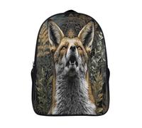 kaiyun The Fox Looked at The Sky in Amazement Kids Children's School Backpack Bookbags Casual Travel Rucksack Boys Girls Large Capacity Daypack 16 inch