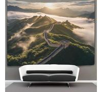 kaiyun The Great Wall of China Decorations Tapestry Landmark Building 3D Printing Wall Blanket Wall Hanging for Living Room Bedroom Dorm Decor 70cmx100cm