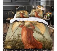 kaiyun The Harvest Goddess 3D Duvet Cover, Ceres And Sickle Printed Bedding Sets,Microfibre Quilt Covers 3 Piece Set, with Pillowcase for Kids Teens Adults Super King(260x220cm)