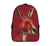 kaiyun The Legendary Red Kangaroo in The Northern Tip Backpack Rucksack Lightweight with School Bag for Boys And Girls Kids Bags Christmas,Back to School Gift,16 inch