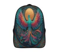 kaiyun The Magical Phoenix Rises Backpacks Kids The Glowing Metal Moon Schoolbag with Adjustable Shoulder Strap Casual Daypack Sports Gym Outdoor 16 inch